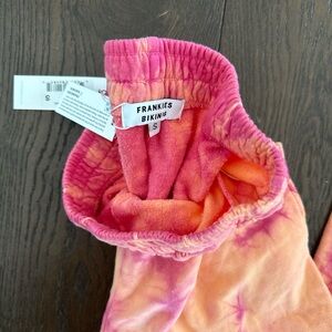 Frankies Bikinis Pink and Orange Tie-Dye Shorts